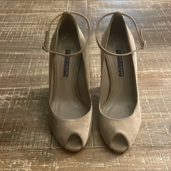 Ralph Lauren Collection Purple Label anklestrap wedges 9B …NIB - Picture 2 of 4